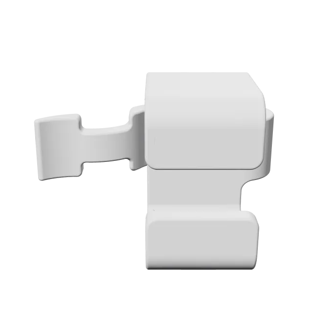 RJ45 Ethernet Clip for a Broken Latch Tab – 360° preview, front view, drawn from the designer's file