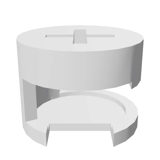 Replacement Furniture Cam Lock – 360° preview, front view, drawn from the designer's file