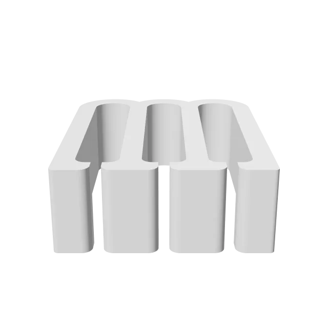 Mini Cable Clip – 360° preview, front view, drawn from the designer's file