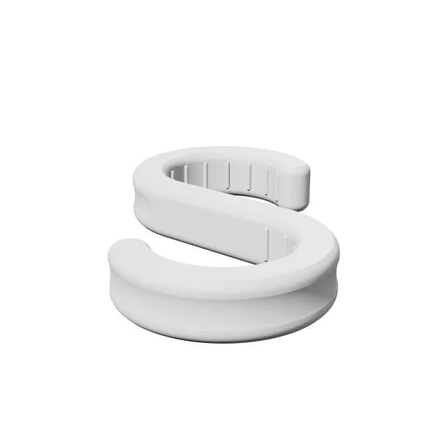 S-Hook Bag Hanger – 360° preview, front view, drawn from the designer's file
