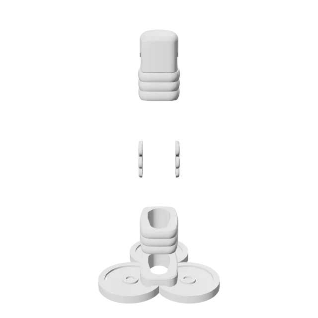 Collapsing Enma Sword – 360° preview, front view, drawn from the designer's file