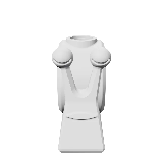 Golden Den Den Mushi from One Piece – 360° preview, front view, drawn from the designer's file