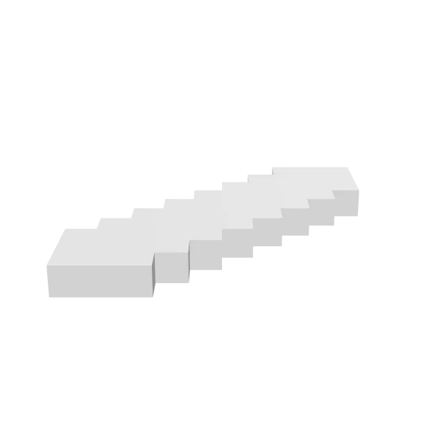 Minecraft Sword – 360° preview, front view, drawn from the designer's file
