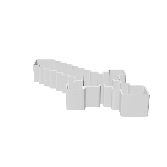 Minecraft Cookie Cutters – 360° preview, front view, drawn from the designer's file