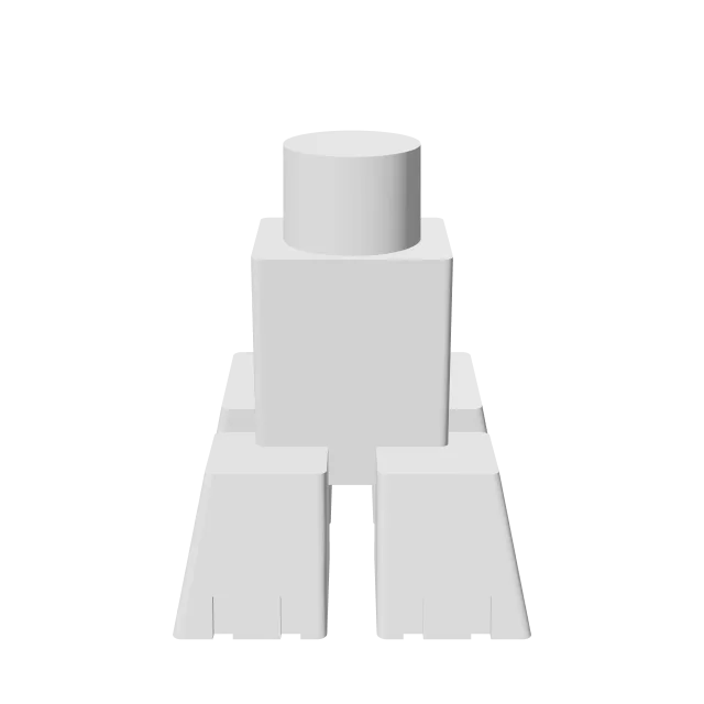 Minecraft Mini Creeper – 360° preview, front view, drawn from the designer's file