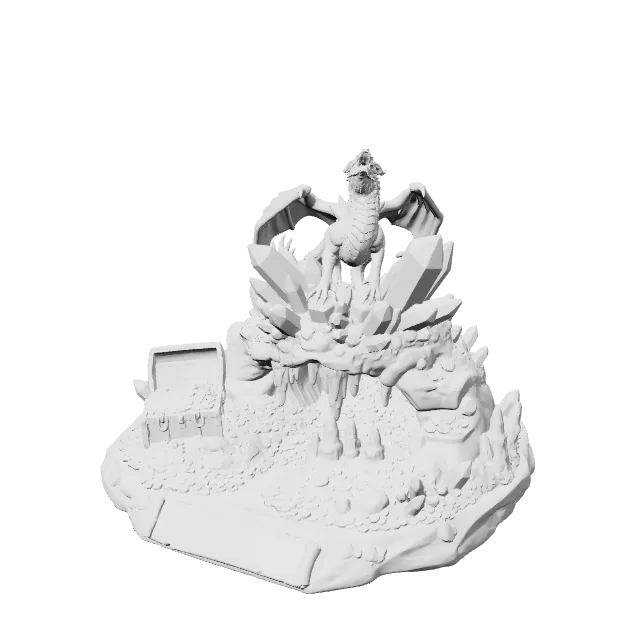 Dragon's Den – 360° preview, front view, drawn from the designer's file