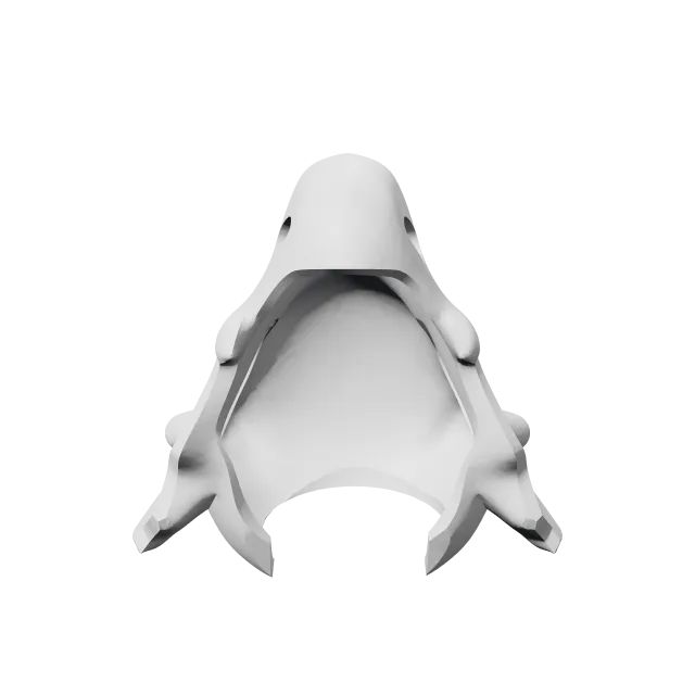 Cubone Skull – 360° preview, front view, drawn from the designer's file