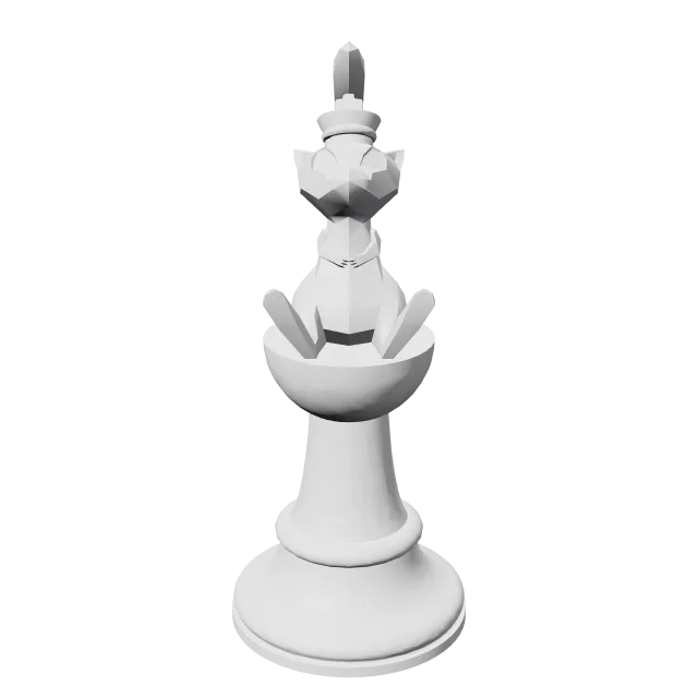 Pokemon Chess Set – 360° preview, front view, drawn from the designer's file
