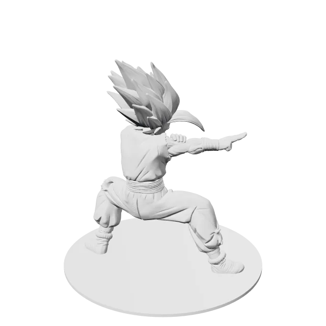 Beast Gohan Figure - Dragon Ball Super – 360° preview, front view, drawn from the designer's file