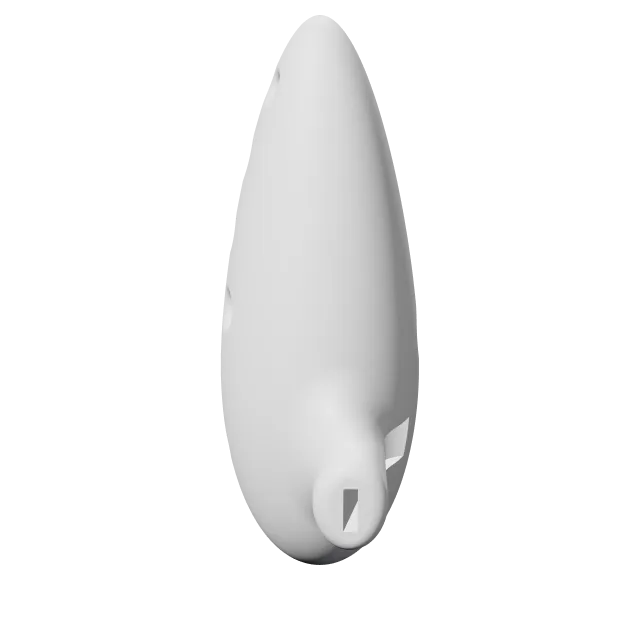 12-Hole Playable Ocarina – 360° preview, front view, drawn from the designer's file