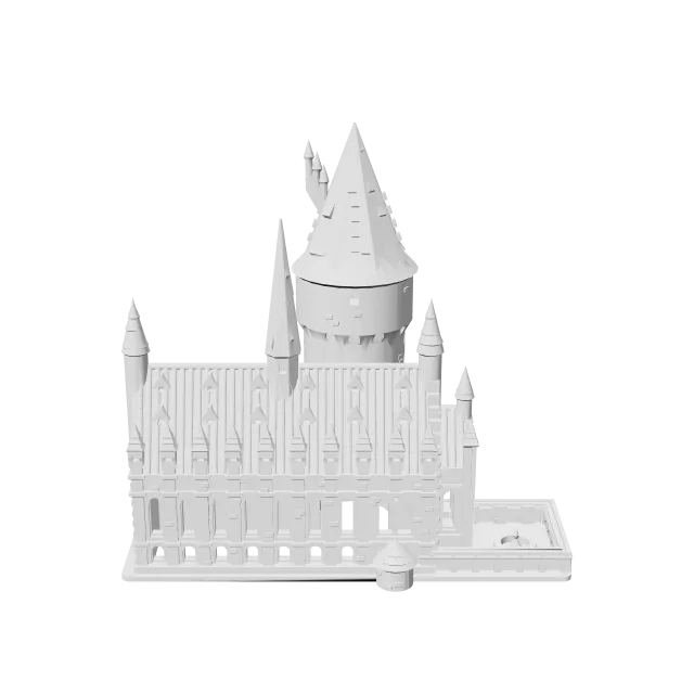 Hogwarts Castle Lamp - Harry Potter – 360° preview, front view, drawn from the designer's file