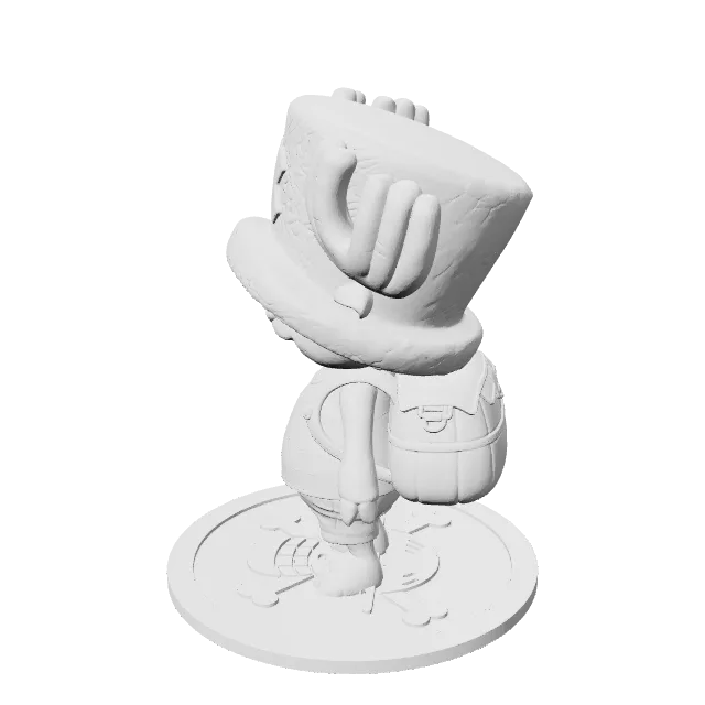 Chopper (One Piece) – 360° preview, front view, drawn from the designer's file