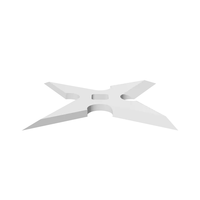 Shuriken (Ninja Star) – 360° preview, front view, drawn from the designer's file