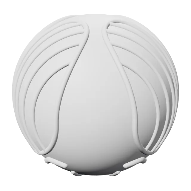 Golden Snitch Harry Potter Replica – 360° preview, front view, drawn from the designer's file