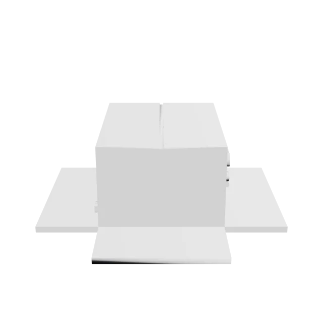Stealth Box – 360° preview, front view, drawn from the designer's file