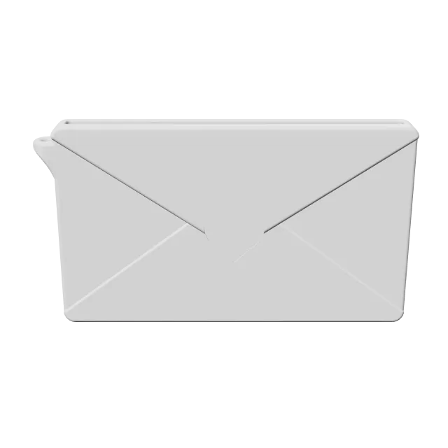 Love Letter Photo Keychain – 360° preview, front view, drawn from the designer's file