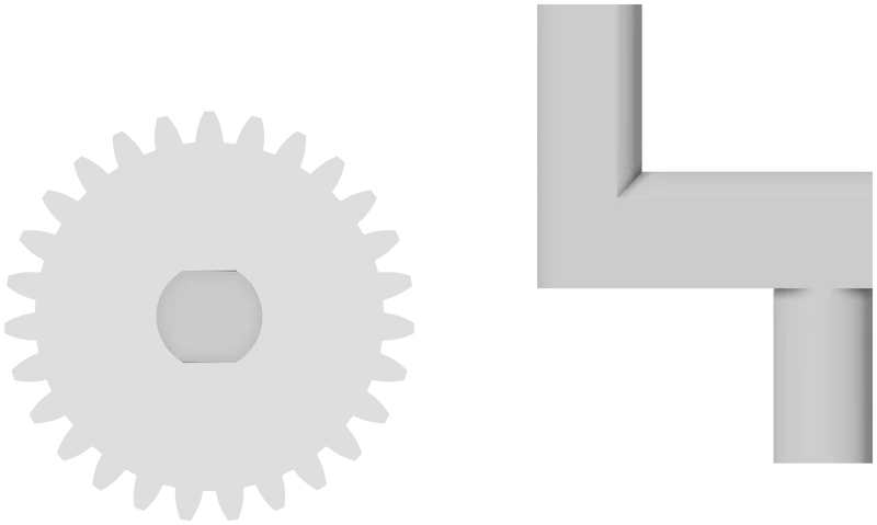 Part 5, Lengthened sun gear shaft and sun gear, 123 × 73 mm