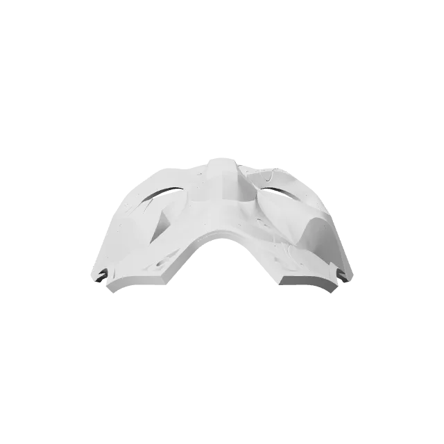 Jhin Mask (League of Legends) – 360° preview, front view, drawn from the designer's file