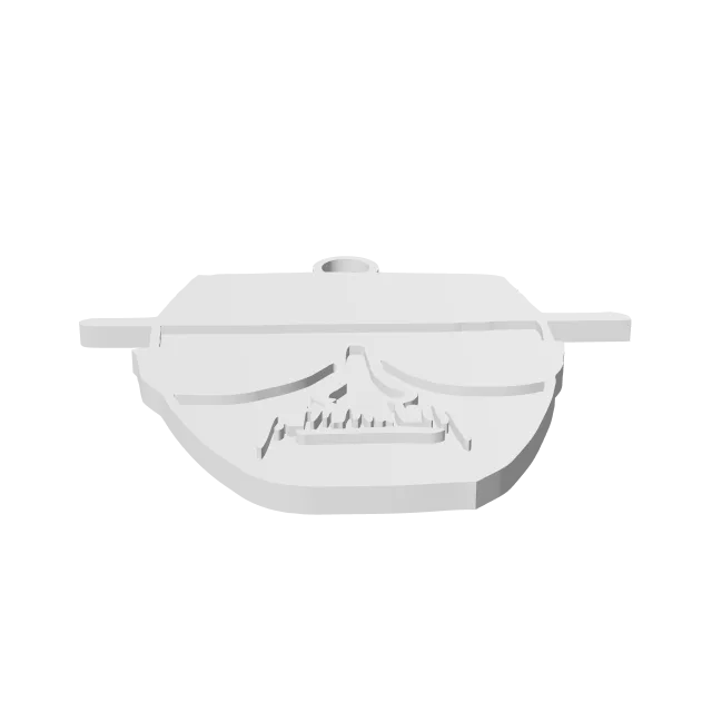 Keychain Breaking Bad – 360° preview, front view, drawn from the designer's file