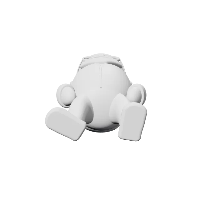 Mini Walter White - Breaking Bad – 360° preview, front view, drawn from the designer's file