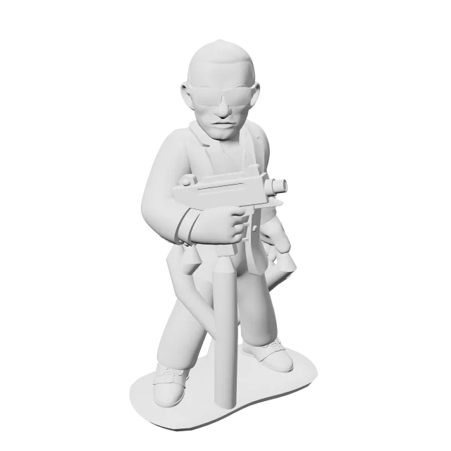 Apoc – 360° preview, front view, drawn from the designer's file