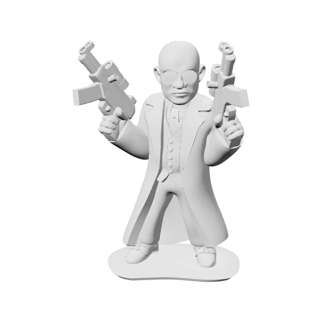 Morpheus with Twin Guns – 360° preview, front view, drawn from the designer's file