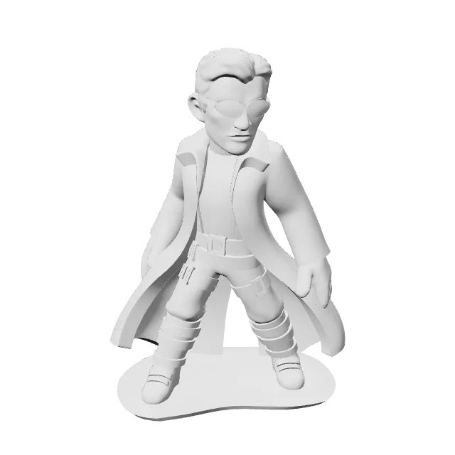Neo (1st Version) – 360° preview, front view, drawn from the designer's file