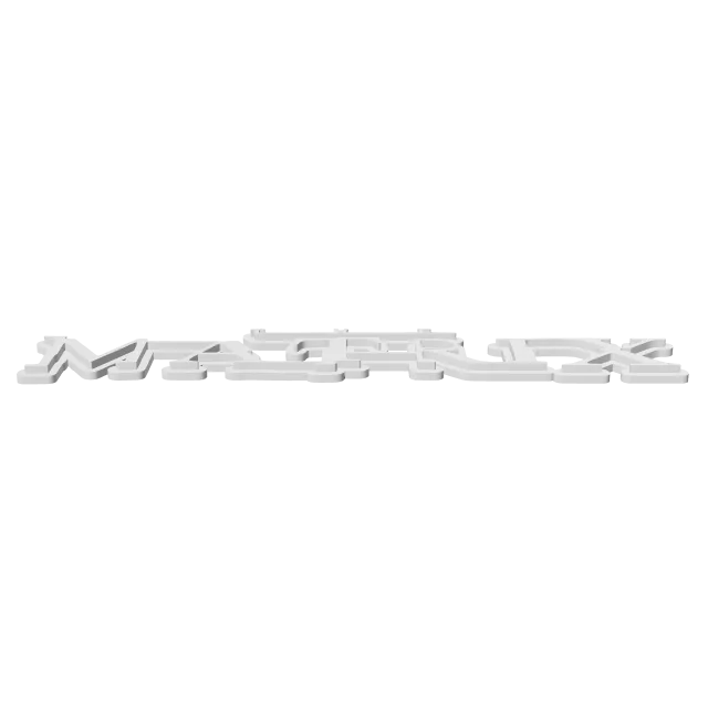 The Matrix Logo Wall Sign – 360° preview, front view, drawn from the designer's file