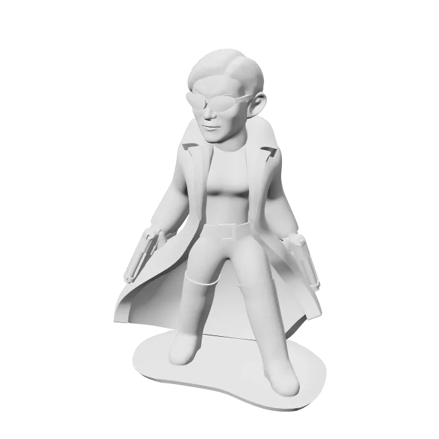 Trinity (1st Version) – 360° preview, front view, drawn from the designer's file
