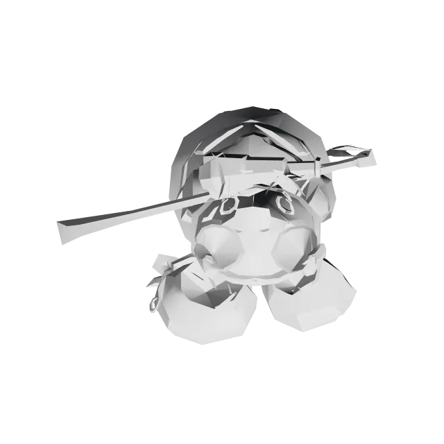 Teemo League of Legends Figure – 360° preview, front view, drawn from the designer's file