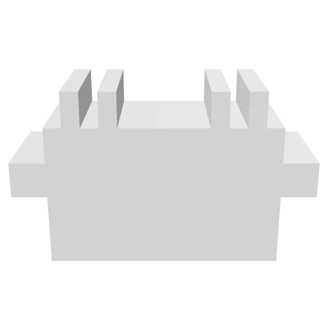 Claude AI Mascot – 360° preview, front view, drawn from the designer's file