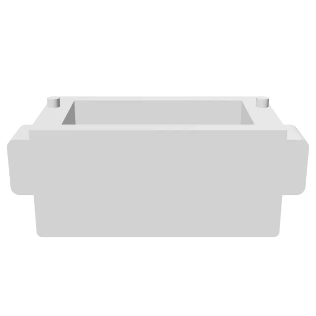 Claude Mascot - ESP32 Enclosure (38-Pin) – 360° preview, front view, drawn from the designer's file