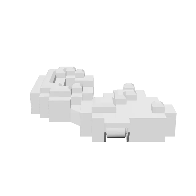 Flint and Steel - (Minecraft) – 360° preview, front view, drawn from the designer's file