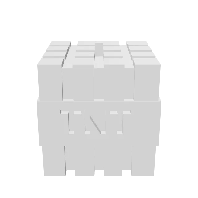 MineCraft TNT – 360° preview, front view, drawn from the designer's file