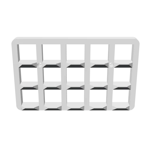 Minecraft Calibration Cubes – 360° preview, front view, drawn from the designer's file