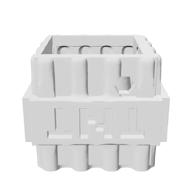 Minecraft TNT Nightlight – 360° preview, front view, drawn from the designer's file