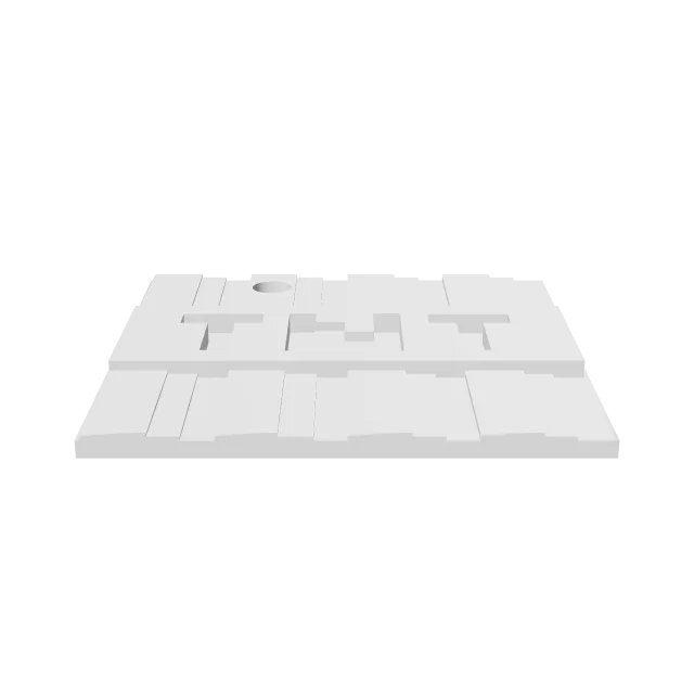 Minecraft TNT Keychain – 360° preview, front view, drawn from the designer's file