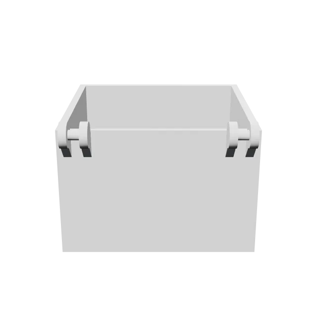 Minecraft Chest – 360° preview, front view, drawn from the designer's file