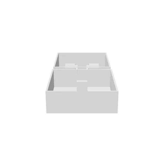 Working Minecraft Chest – 360° preview, front view, drawn from the designer's file