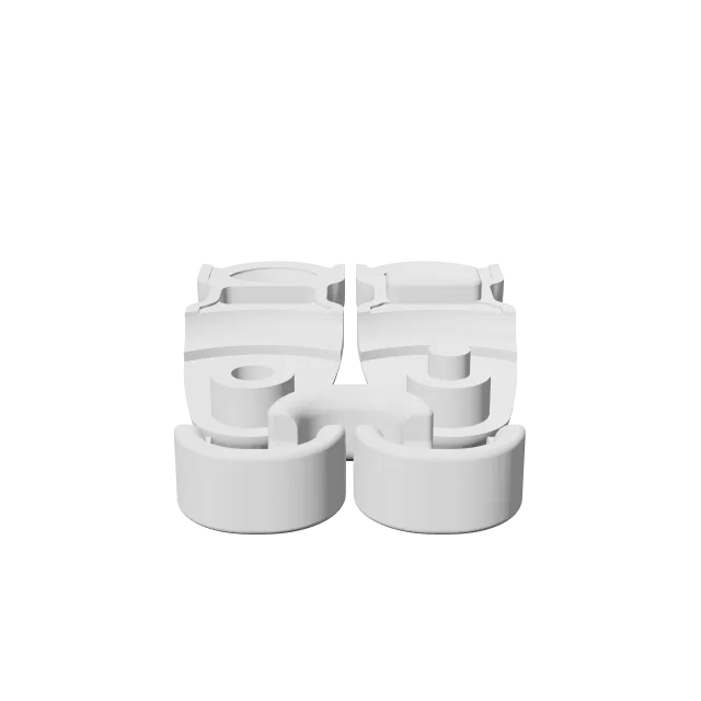 MOKO Mini Pulley – 360° preview, front view, drawn from the designer's file