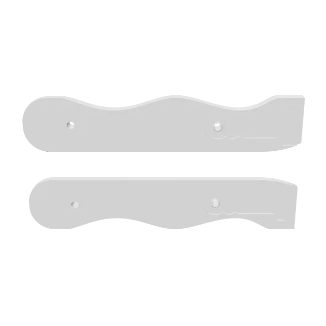 Pradel Knife Replacement Handle – 360° preview, front view, drawn from the designer's file