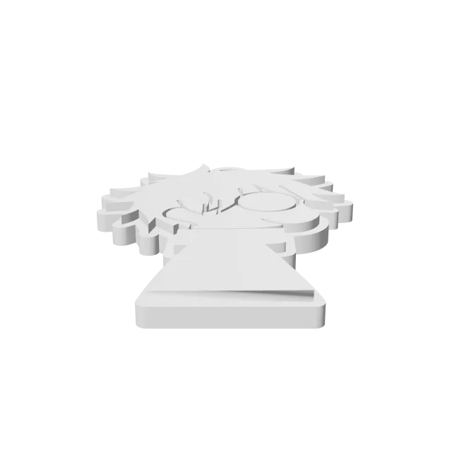 Chibi Gojo and Geto Keychains – 360° preview, front view, drawn from the designer's file