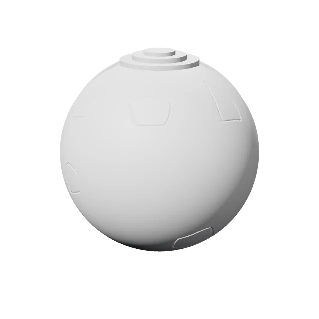Pokemon Bulbasaur Pokeball – 360° preview, front view, drawn from the designer's file