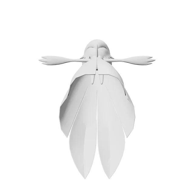 Gardevoir Pokemon Figure – 360° preview, front view, drawn from the designer's file