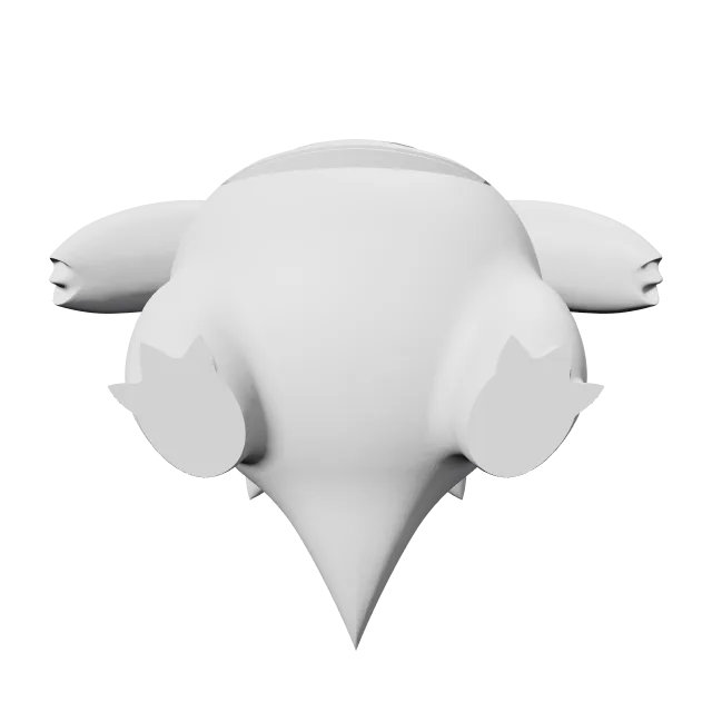 Gengar Pokemon Figure – 360° preview, front view, drawn from the designer's file