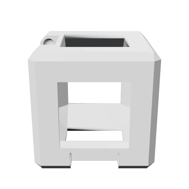 Infinity Cube Fidget Wireframe – 360° preview, front view, drawn from the designer's file