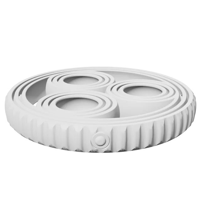 RotaRings - Print in Place Rotating Fidget – 360° preview, front view, drawn from the designer's file