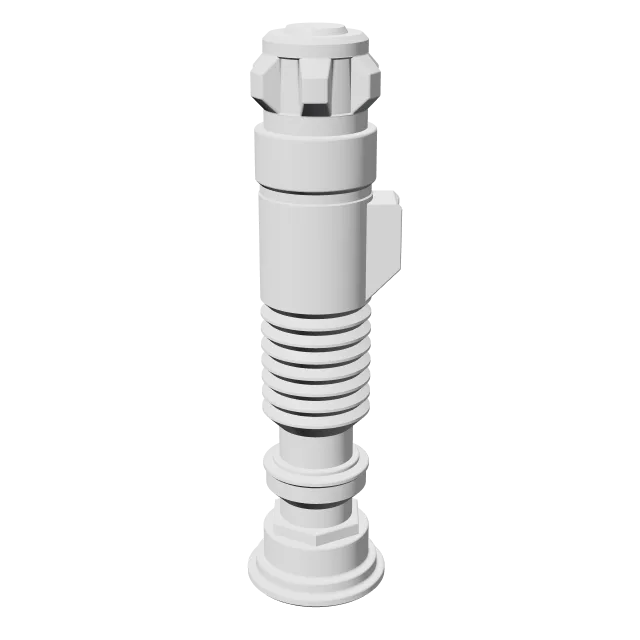 Collapsing Lightsaber (Print in Place) – 360° preview, front view, drawn from the designer's file