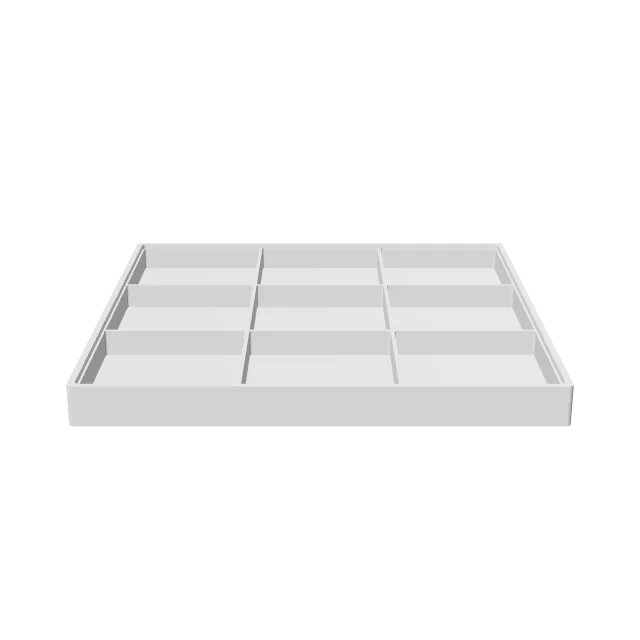 Tic-Tac-Toe Game Set – 360° preview, front view, drawn from the designer's file