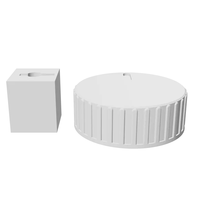 Replacement Appliance Knob Pack – 360° preview, front view, drawn from the designer's file